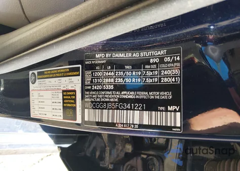 2015 Mercedes-Benz Glk 350 4Matic из США, поврежденный, VIN WDCGG8JB5FG341221